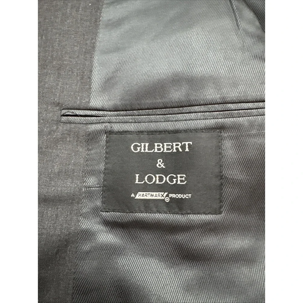 Loro Piana Gilbert & Lodge‎ Mens Sz 44R Super 120's Gray Wool Jacket Sport Coat